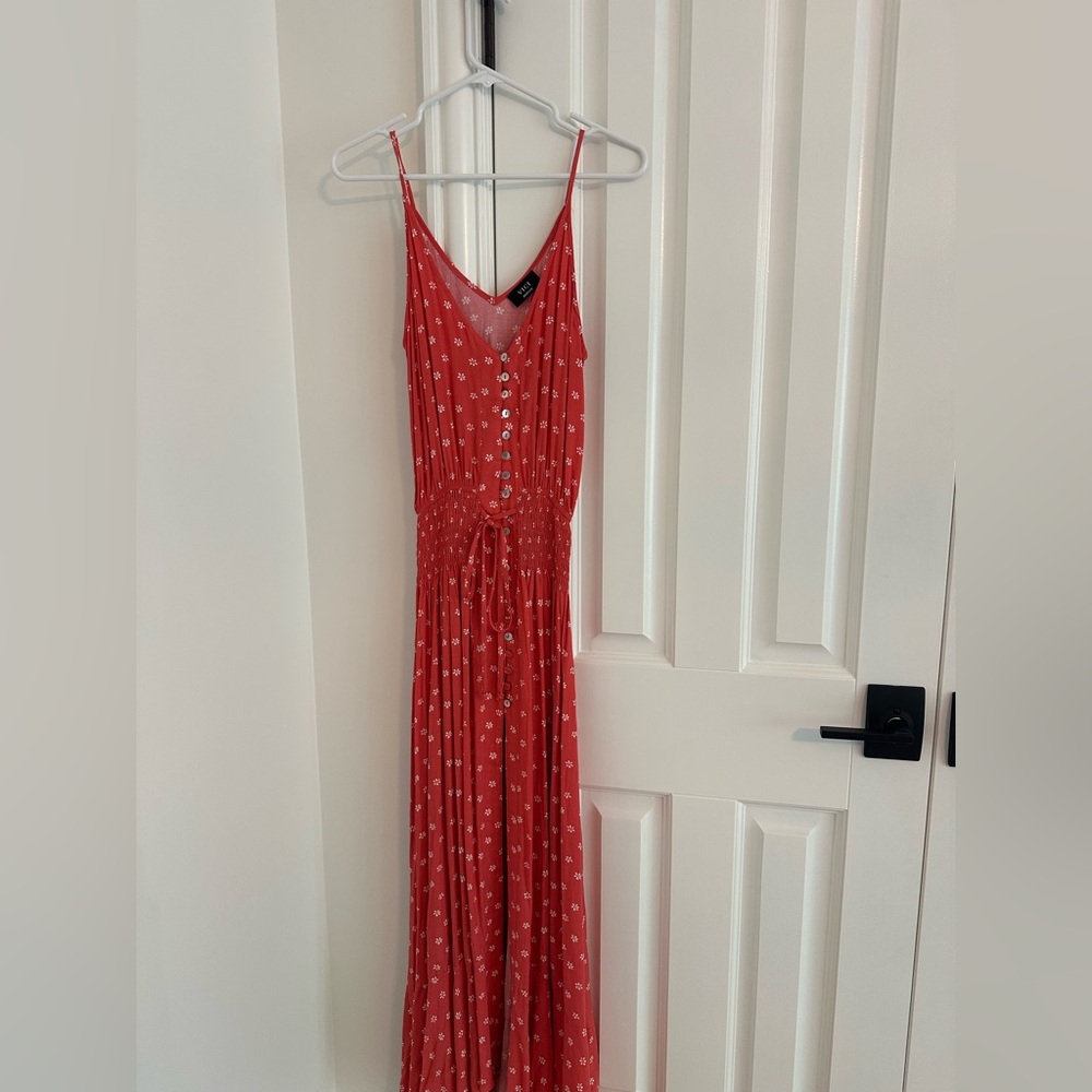 Vici Red Floral Maxi Dress